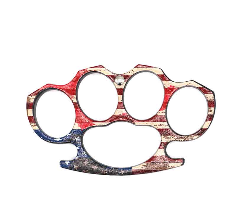 USA American Flag Plastic Knuckle Duster Collectible Weapons - Tophatter Daily Deals